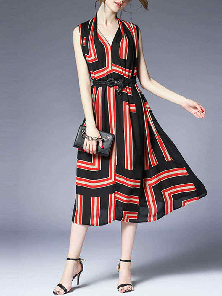 Women-Elegant-Stripe-Sleeveless-Dress-with-Belt-1292864