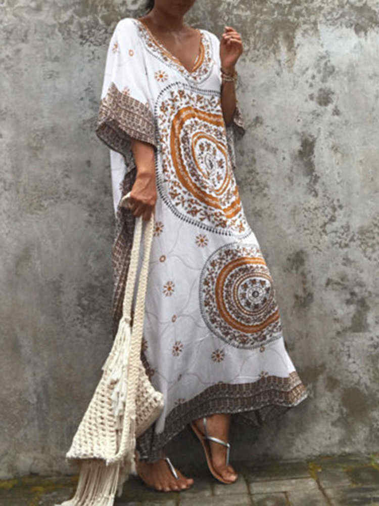 Women-Ethnic-Print-Bohemian-Loose-Beach-Long-Dress-1380082