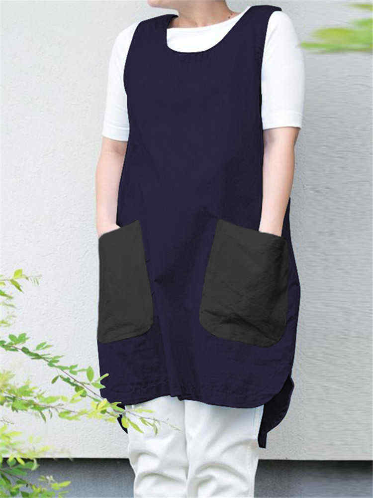 Women-Vintage-Sleeveless-Patchwork-Pockets-Apron-Dress-1419953