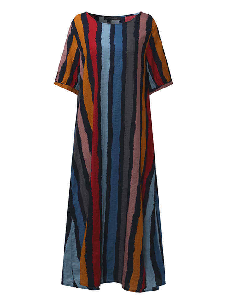 ZANZEA-Women-Casual-Dress-Loose-Maxi-Dresses-Vertical-Striped-Pockets-Cotton-Dress-1156390