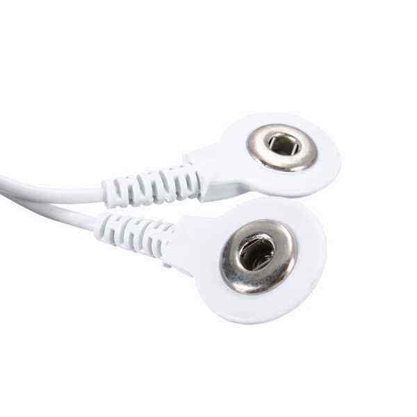 1-Pair-TENS-Massager-Electrode-Lead-Wire-Kabel-Stud-Snap-1074686