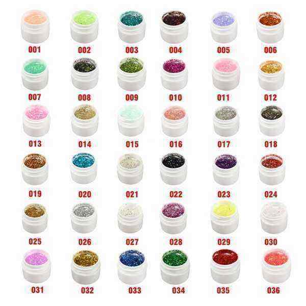 1-Pot-36-Colors-Glitter-UV-Gel-Builder-Nail-Art-Polish-983721