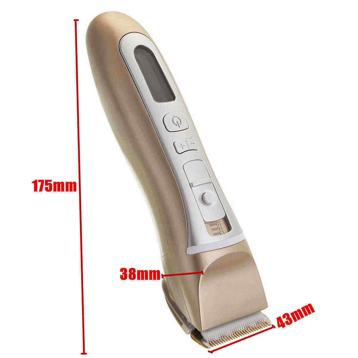 100V-240V-Electric-Hair-Clipper-Gold-Black-Charging-LCD-Display-Hair-Trimmer-With-Comb-1272013