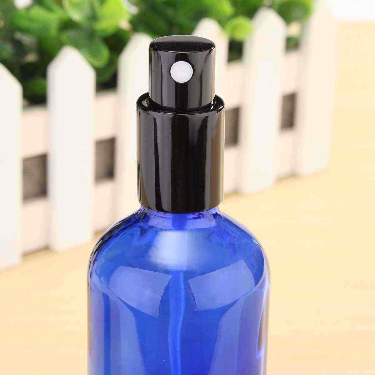 100ml-Refillable-Blue-Glass-Spray-Bottle-Perfume-Essential-Oils-with-DropperPipetteAtomiser-Cap-1126884
