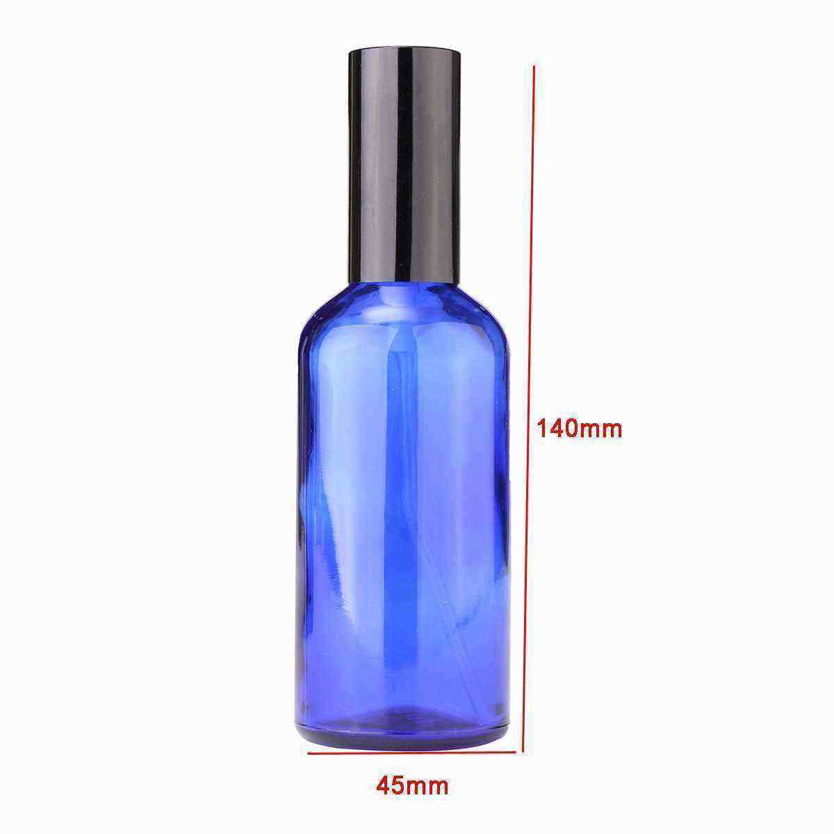 100ml-Refillable-Blue-Glass-Spray-Bottle-Perfume-Essential-Oils-with-DropperPipetteAtomiser-Cap-1126884