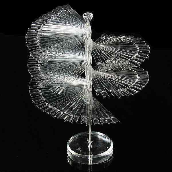 120Pcs-False-Nail-Art-Clear-Tips-Stick-Practice-Spiral-Display-Shelf-948714