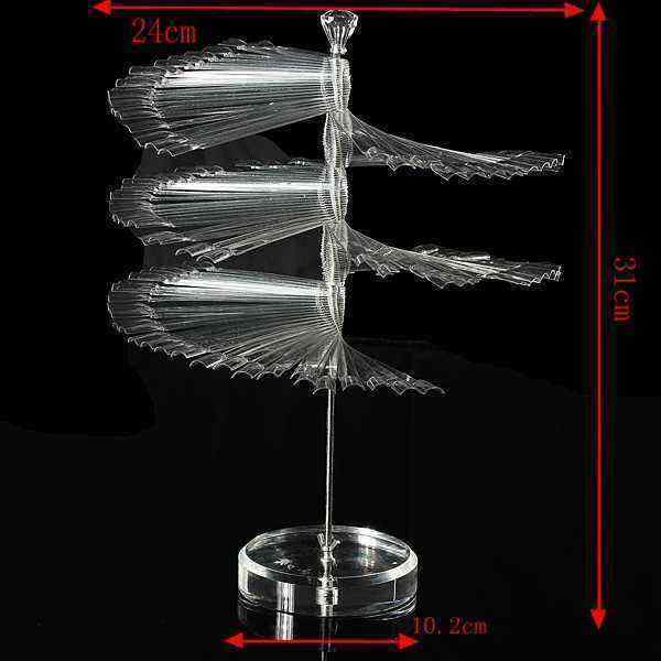 120Pcs-False-Nail-Art-Clear-Tips-Stick-Practice-Spiral-Display-Shelf-948714