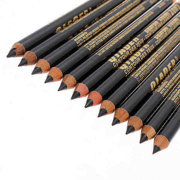12pcs-Black-Makeup-Cosmetic-Eyeliner-Eyebrow-Pencil-Waterproof-45317