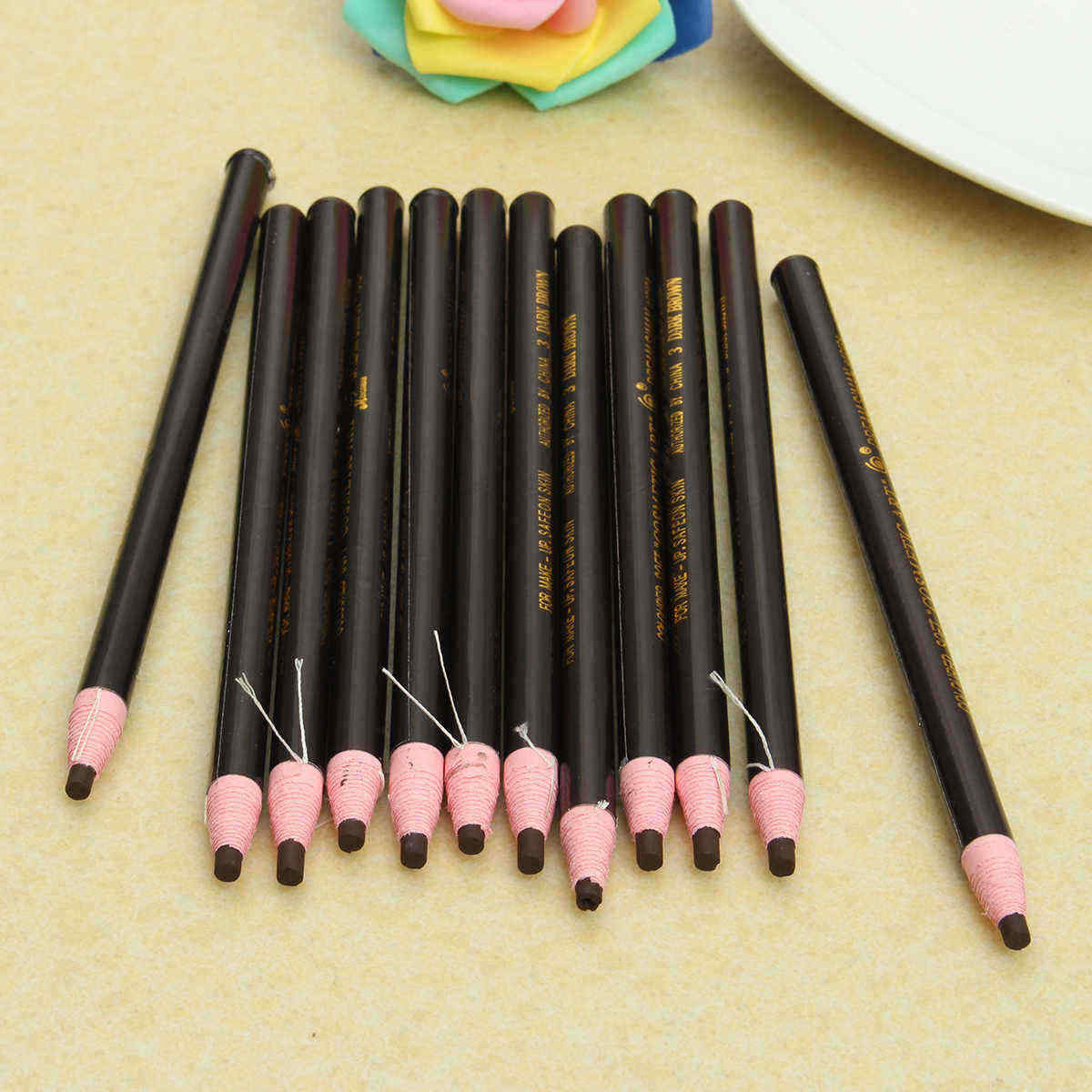 12pcs-Eyebrow-Pencil-Eyeliner-Set-Waterproof-Eye-Makeup-Pen-Cosmetic-1114169