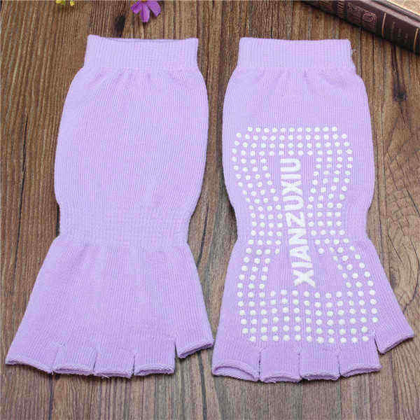 1Pair-Soft-Comfortable-Cotton-Yoga-Socks-Half-Toe-Ankle-Grip-Five-Finger-No-Slip-1023911