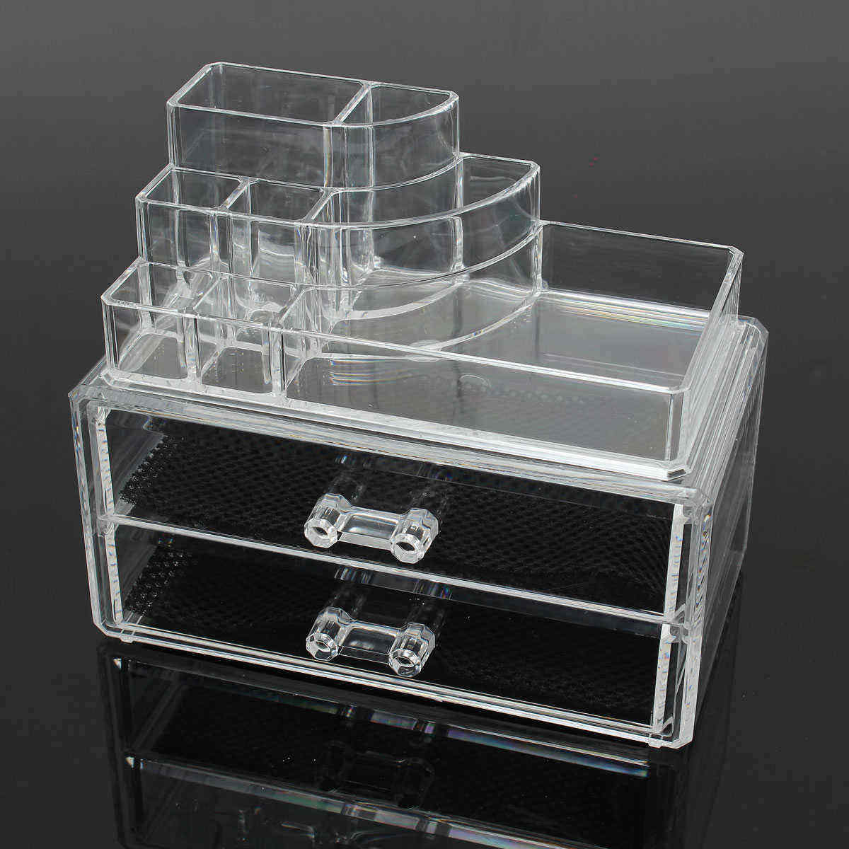 2-Drawer-Clear-Acrylic-Cosmetic-Organizer-Storage-Container-Brushes-Holder-Table-1115602