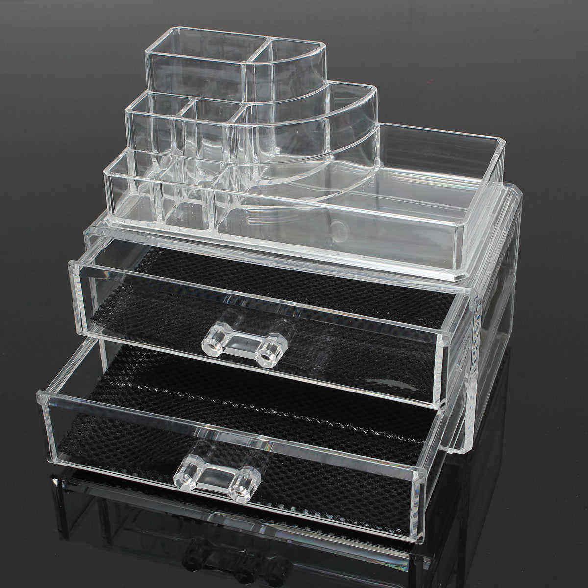2-Drawer-Clear-Acrylic-Cosmetic-Organizer-Storage-Container-Brushes-Holder-Table-1115602