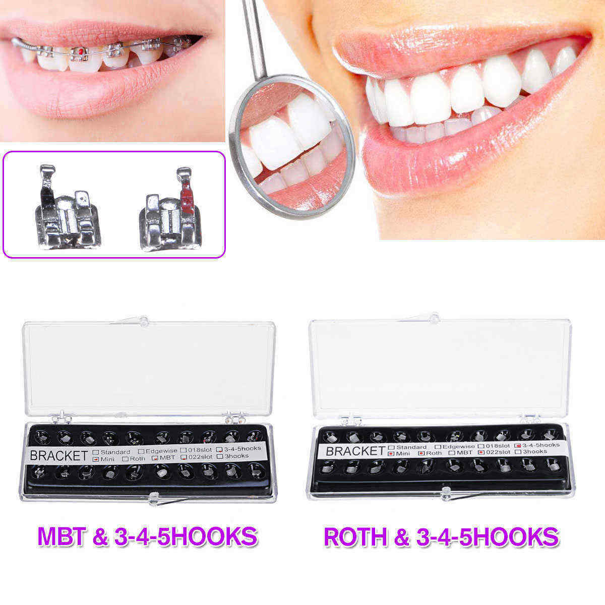 20PcsSet-ROTH--MBT-022-Slot-3-4-5-Hooks-Mini-Orthodontic-Dental-Metal-Brackets-Brace-Tools-1518035