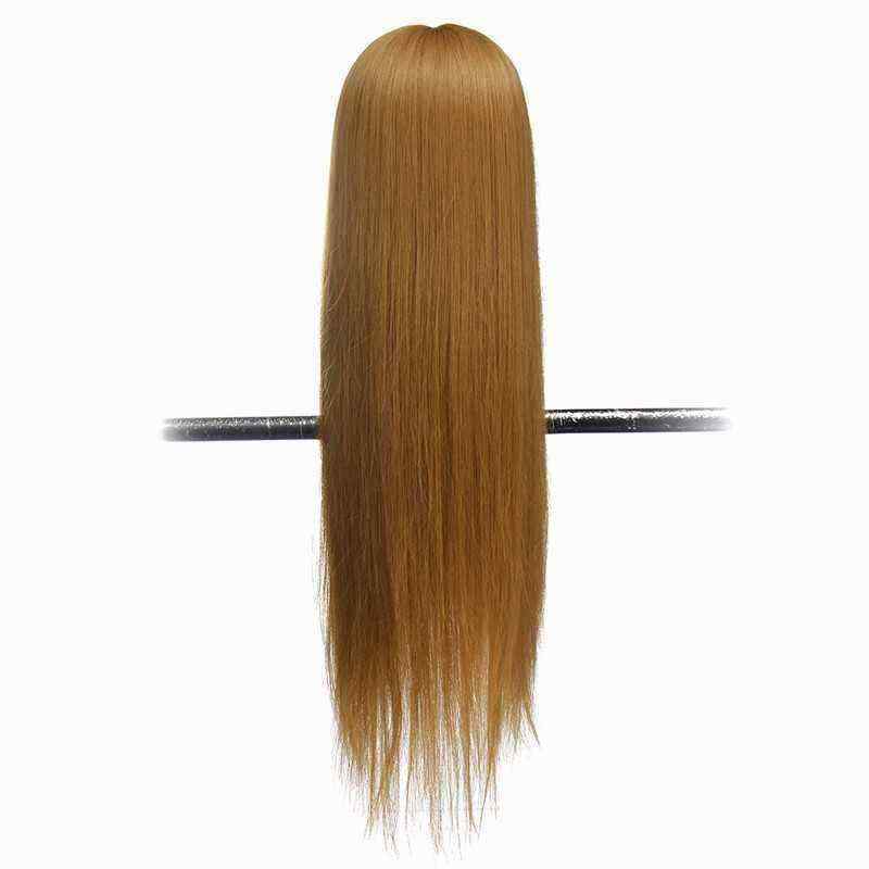26quot-Light-Brown-30-Human-Hair-Training-Mannequin-Head-Model-Hairdressing-Makeup-Practice-with-Cla-1159494