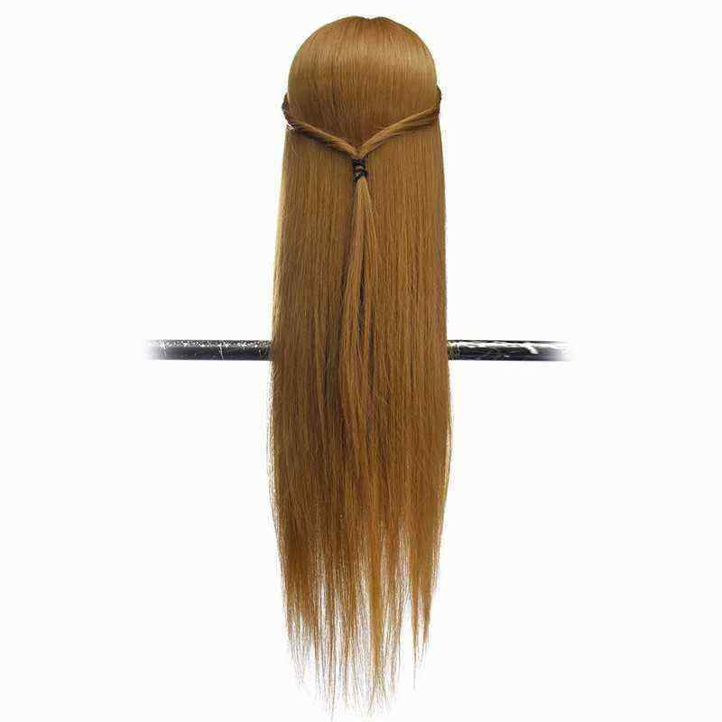 26quot-Light-Brown-30-Human-Hair-Training-Mannequin-Head-Model-Hairdressing-Makeup-Practice-with-Cla-1159494