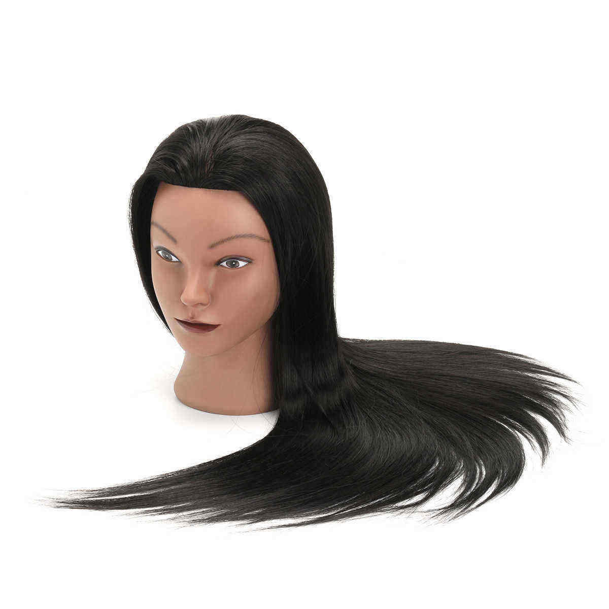 27Inch-Black-30-Human-Hair-Hairdressing-Training-Mannequin-Practice-Head-Salon-Profession-1327890