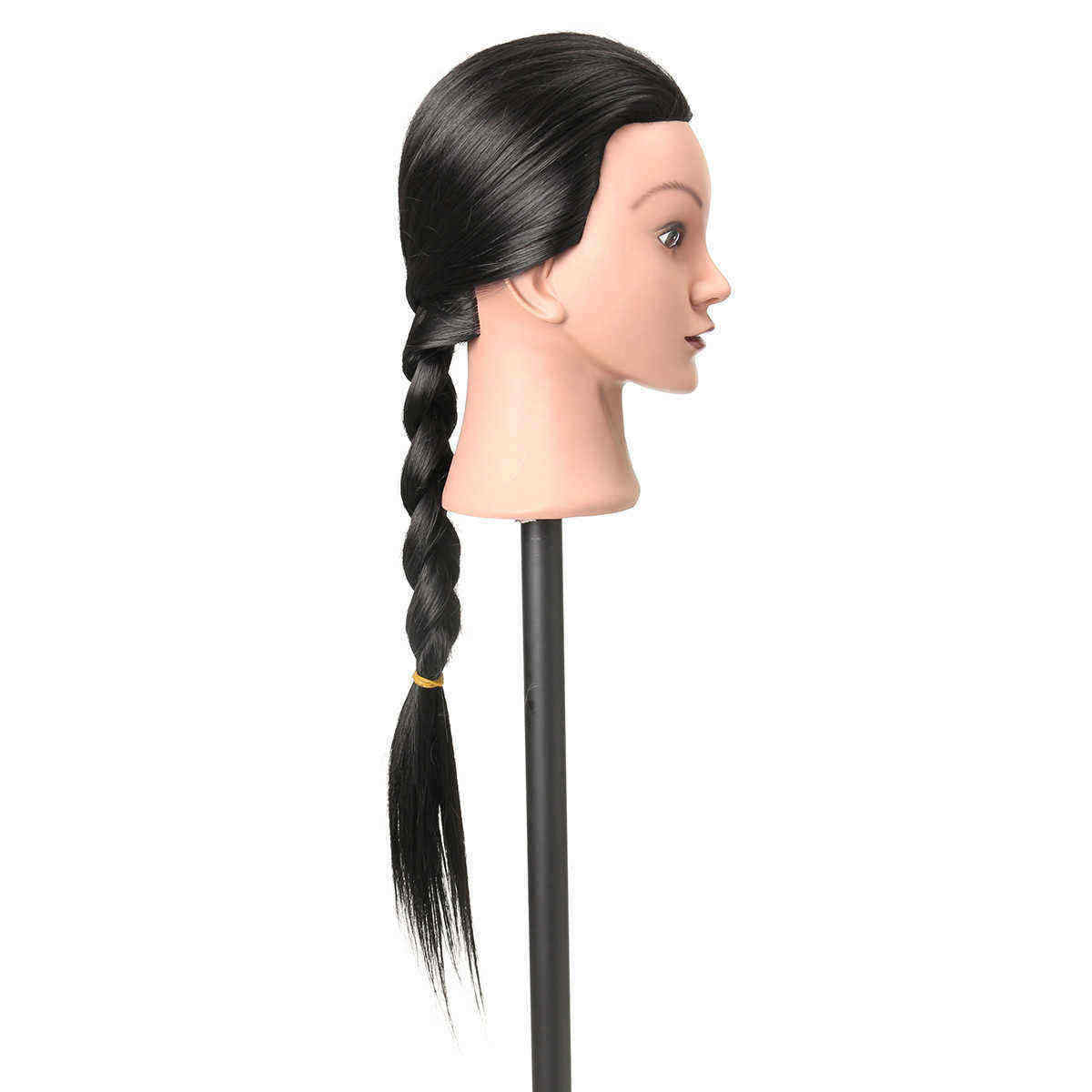27Inch-Black-30-Human-Hair-Hairdressing-Training-Mannequin-Practice-Head-Salon-Profession-1327890