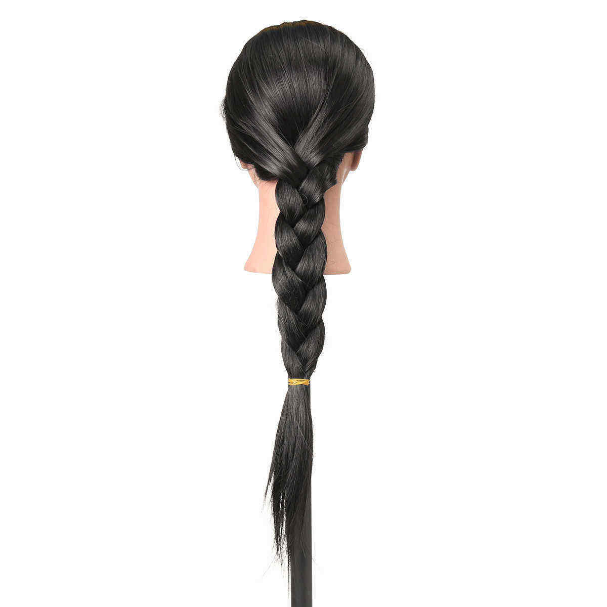27Inch-Black-30-Human-Hair-Hairdressing-Training-Mannequin-Practice-Head-Salon-Profession-1327890