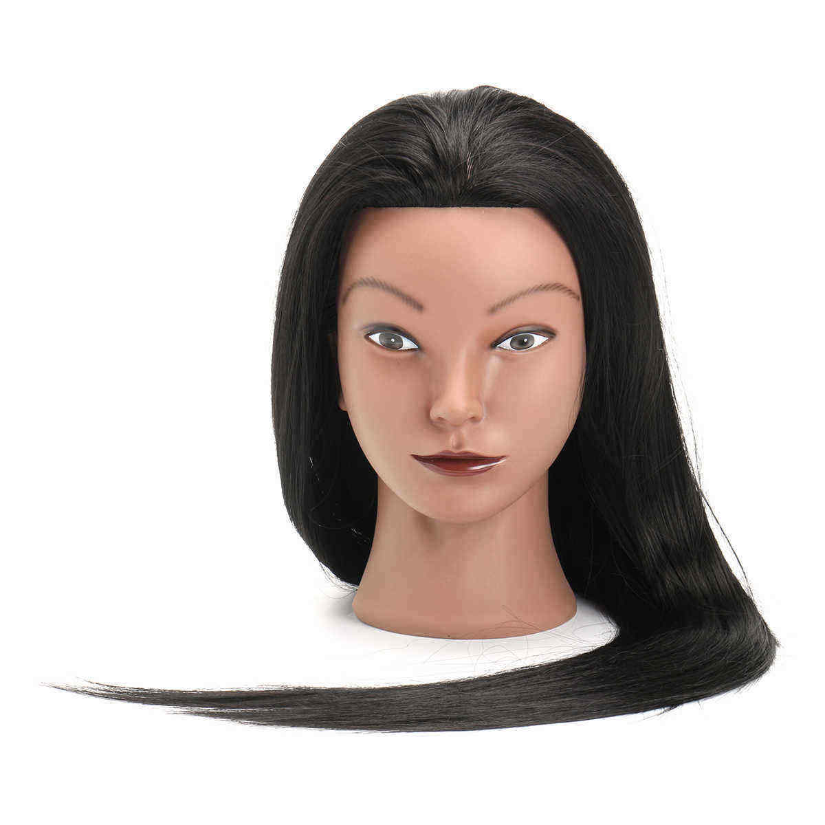 27Inch-Black-30-Human-Hair-Hairdressing-Training-Mannequin-Practice-Head-Salon-Profession-1327890