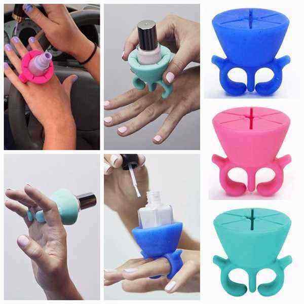 3-Colors-Wearable-Nail-Polish-Bottle-Display-Silicone-Round-Holder-Stand-1063607