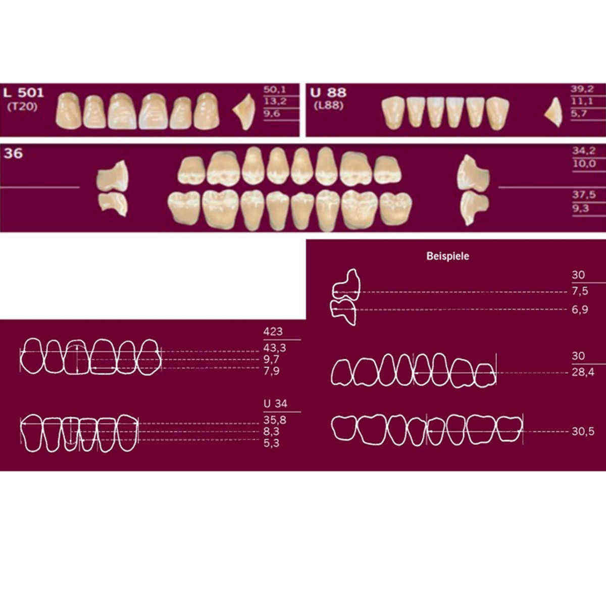 3-Set-841-A2-Color-Denture-Dental-Acrylic-Resin-Teeth-Upper--Lower-Shade-1117166