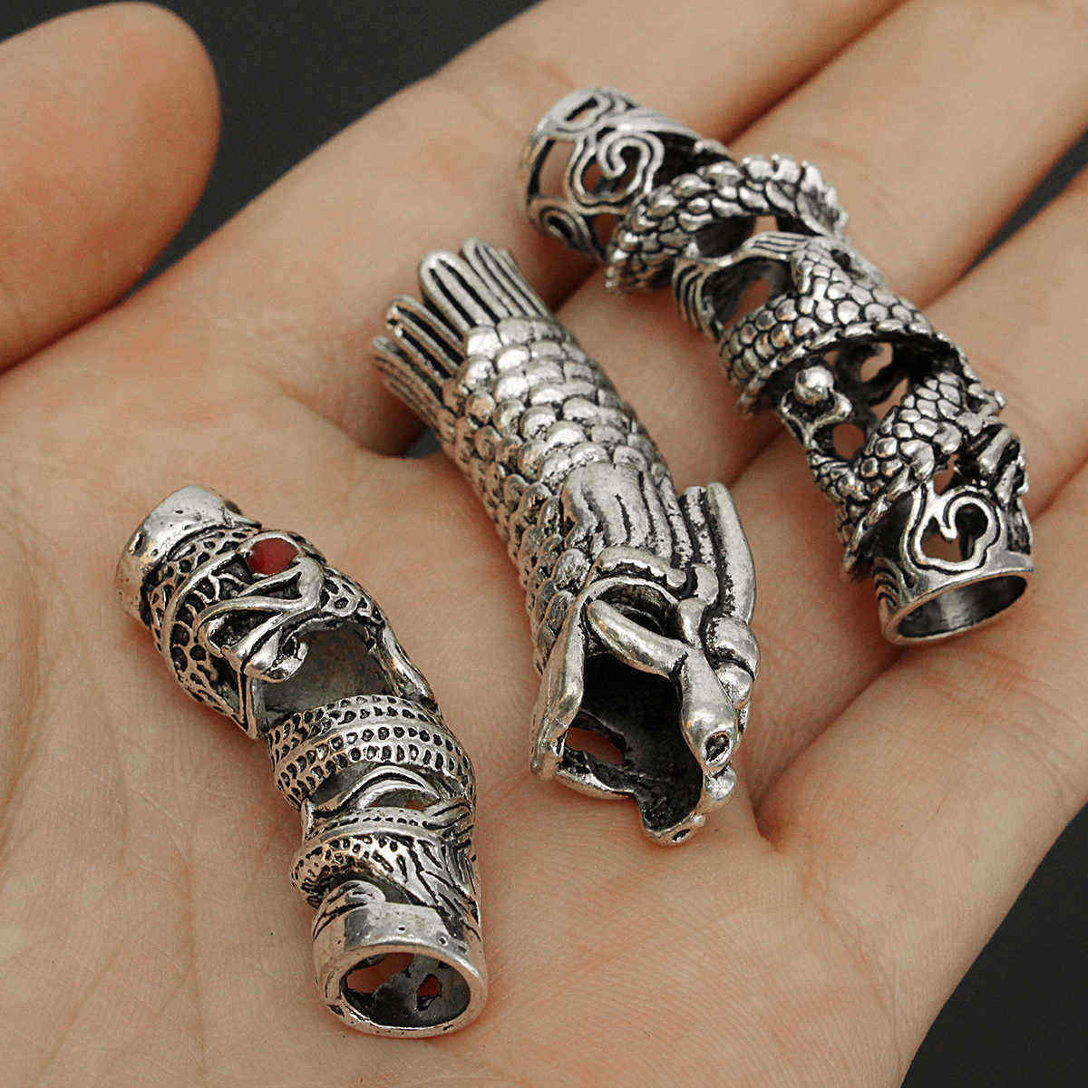 3-in-1-Feather-Dirty-Braid-Hair-Extension-Tool-Bracelet-Necklace-Jewelry-Accessory-Silver-Micro-Link-1098107