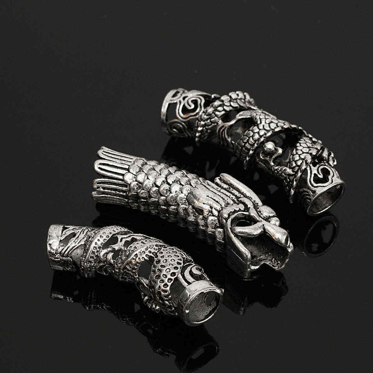 3-in-1-Feather-Dirty-Braid-Hair-Extension-Tool-Bracelet-Necklace-Jewelry-Accessory-Silver-Micro-Link-1098107