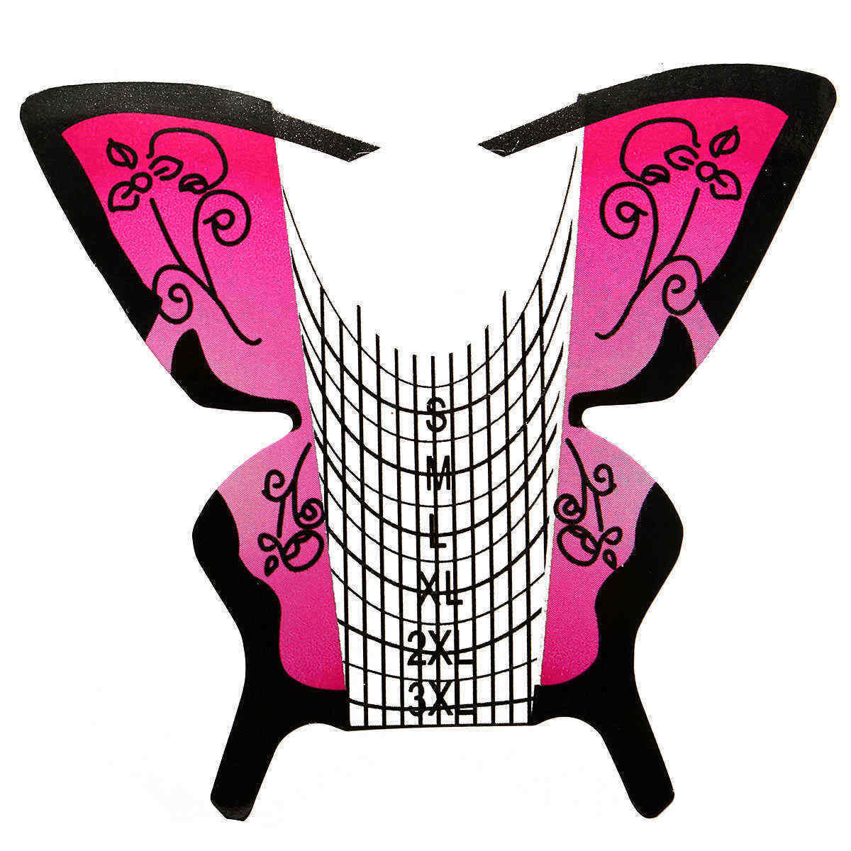 300Pcs-Nail-Art-Butterfly-Extension-Forms-Tips-Guide-Tool-Acrylic-UV-Gel-Stickers-Manicure-1123470