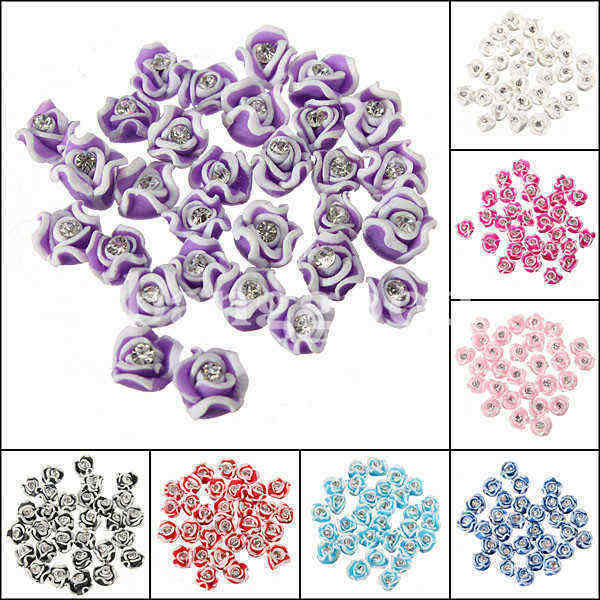 30pcs-3D-Ceramic-Rhinestone-Rose-Flower-Nail-Art-Decorations-53730