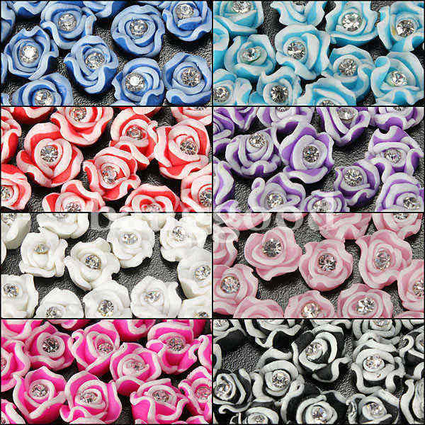 30pcs-3D-Ceramic-Rhinestone-Rose-Flower-Nail-Art-Decorations-53730