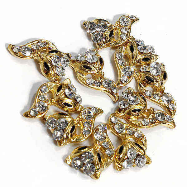3D-Glitter-Fox-Square-Skull-Rhinestone-Metal-Nail-Art-Stickers-84562