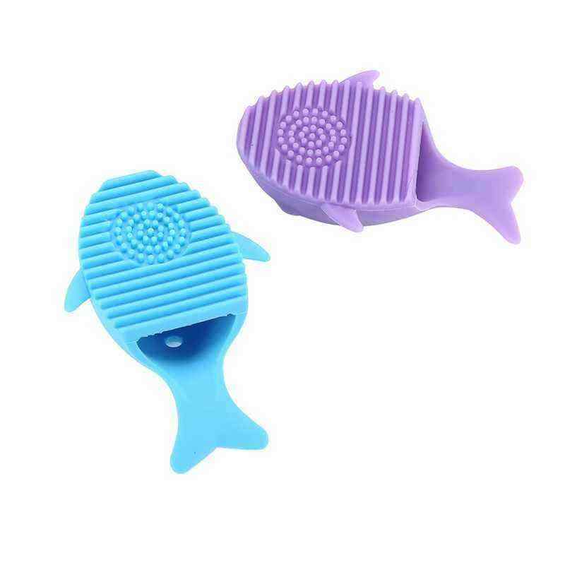 4-Colors-Cute-Malfunctional-Whale-Shaped-Silicone-Makeup-Brushes-Cleaning-Washing-Holder-Tools-1336070