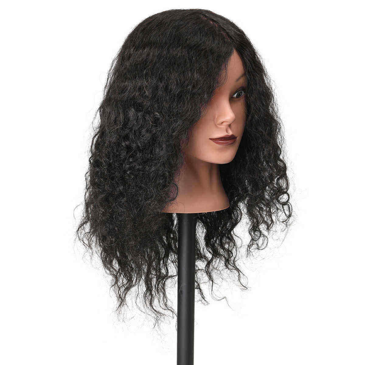48cm-100-Human-Hair-Hairdressing-Mannequin-Head-Practice-Model-Long-Curly-Hair-1330230