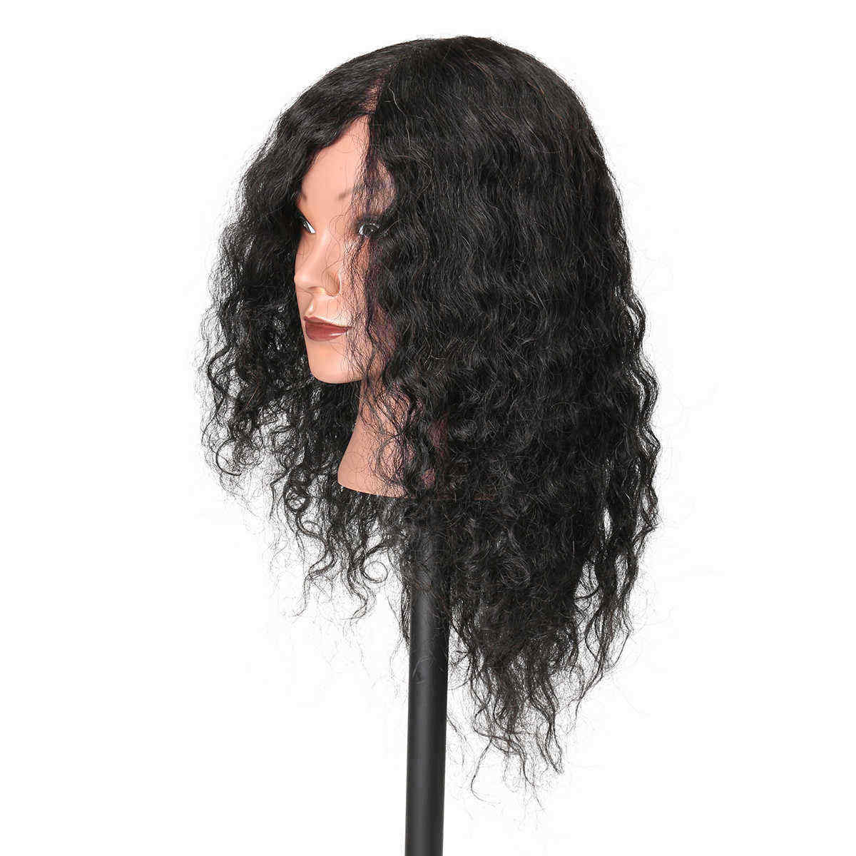 48cm-100-Human-Hair-Hairdressing-Mannequin-Head-Practice-Model-Long-Curly-Hair-1330230