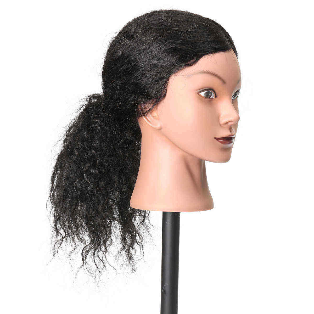 48cm-100-Human-Hair-Hairdressing-Mannequin-Head-Practice-Model-Long-Curly-Hair-1330230