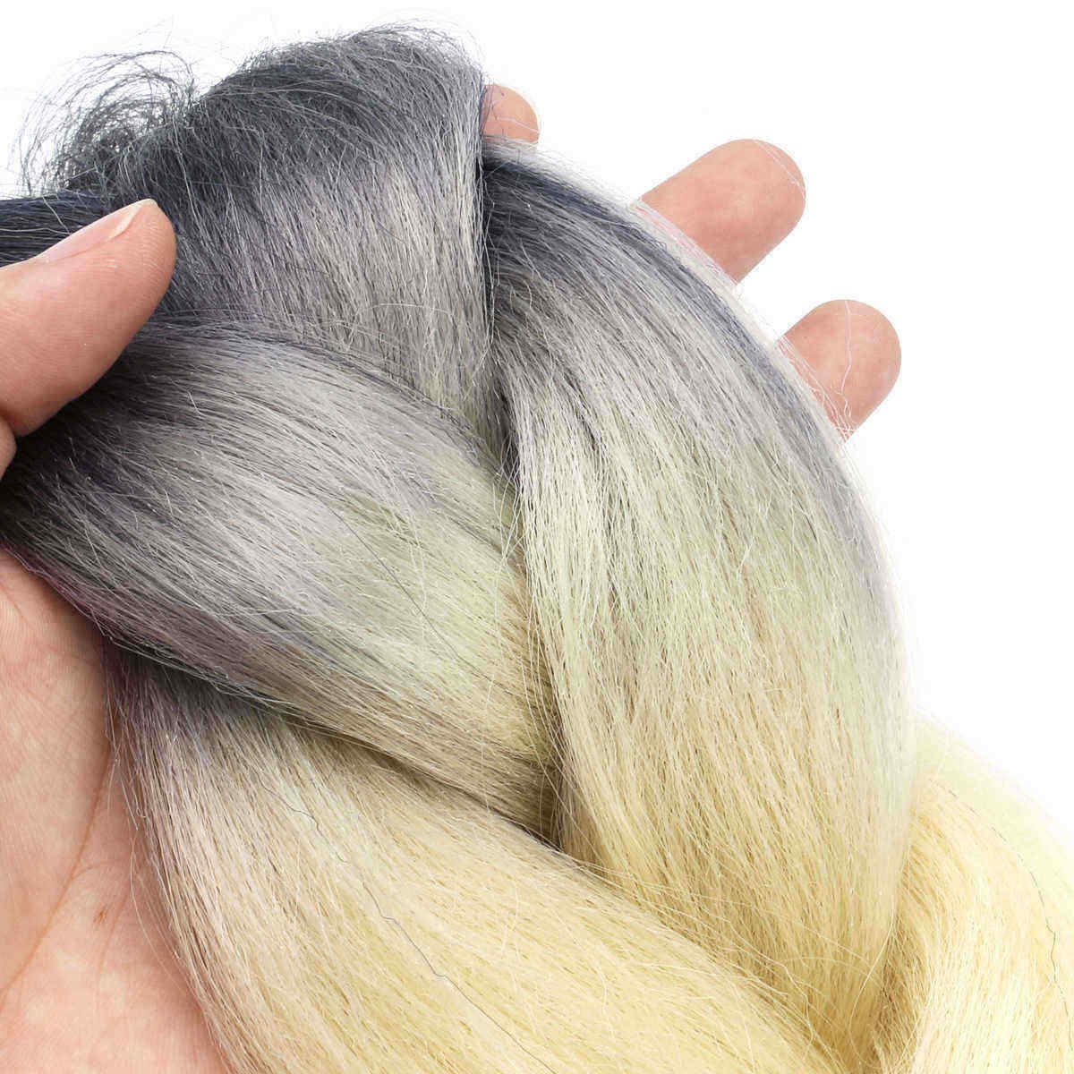 5Pcs-24quot-Ombre-Dip-Dye-Kanekalon-Jumbo-Braid-Pigtail-Hair-Extensions-Ponytails-Synthetic-Wigs-1152486