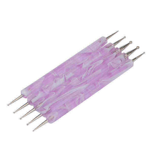 5X-Nail-Art-Dotting-Marbleizing-Paint-Dot-Pen-2-Ways-8293