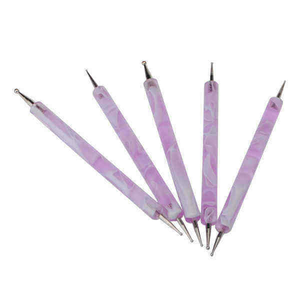 5X-Nail-Art-Dotting-Marbleizing-Paint-Dot-Pen-2-Ways-8293