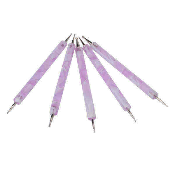 5X-Nail-Art-Dotting-Marbleizing-Paint-Dot-Pen-2-Ways-8293