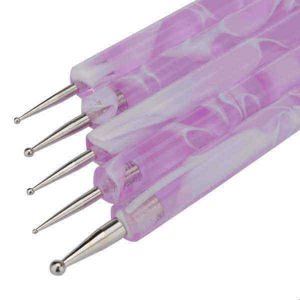 5X-Nail-Art-Dotting-Marbleizing-Paint-Dot-Pen-2-Ways-8293