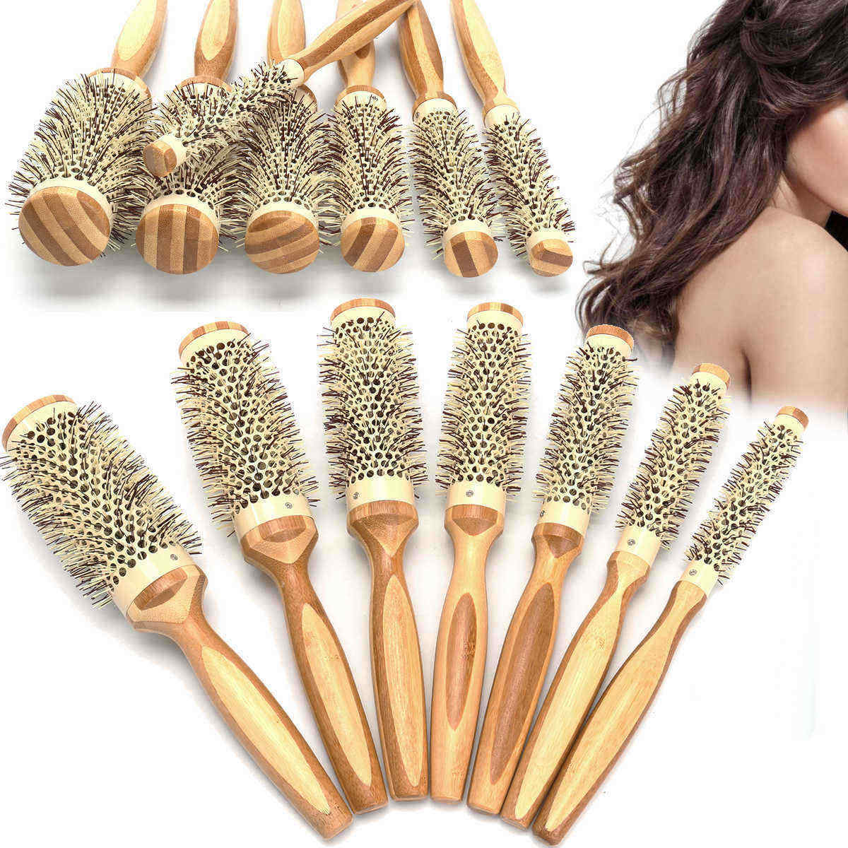 7-Pro-Round-Brush-Curly-Hair-Roller-Brush-Natural-Wood-Hairbrush-Comb-Salon-Tools-1330232