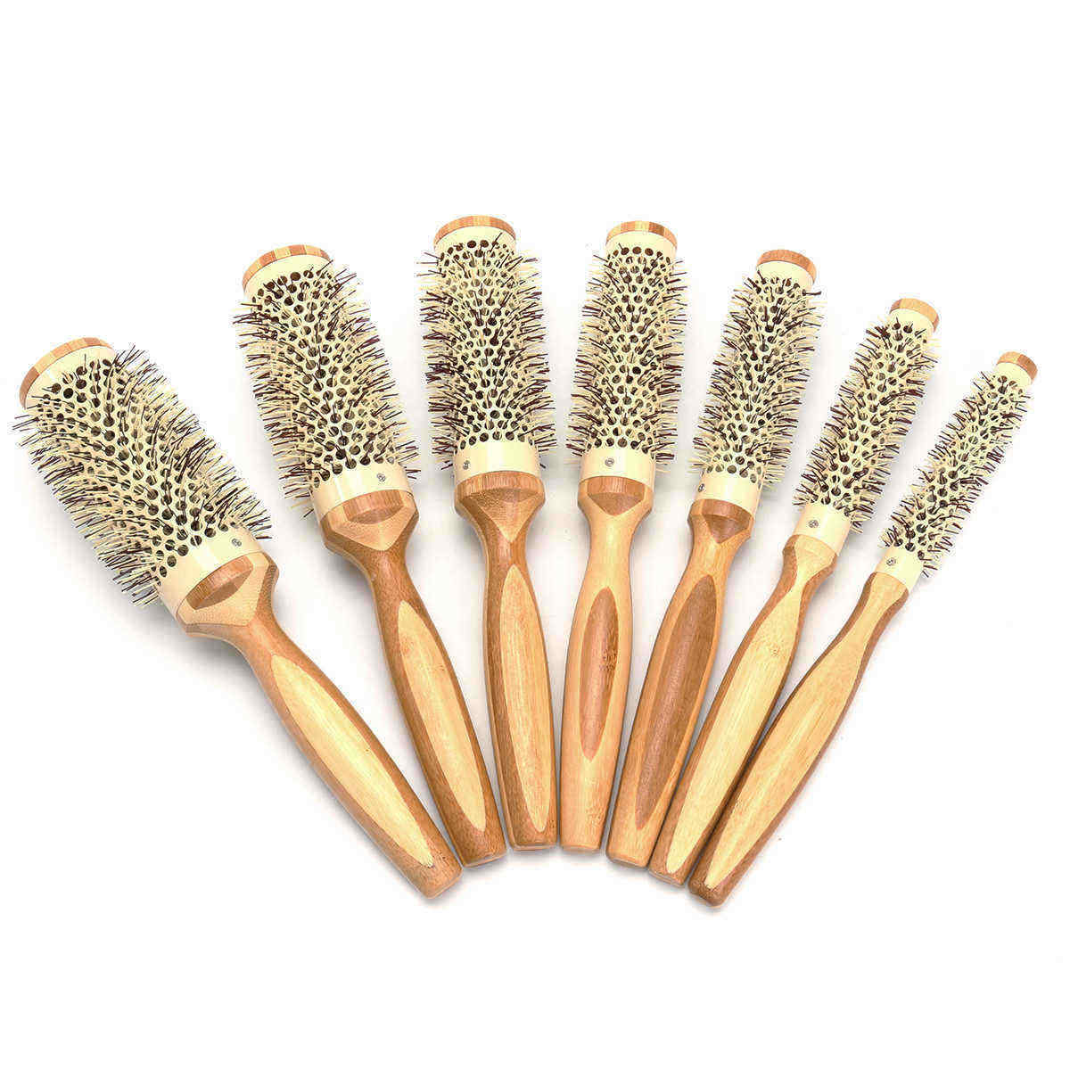 7-Pro-Round-Brush-Curly-Hair-Roller-Brush-Natural-Wood-Hairbrush-Comb-Salon-Tools-1330232