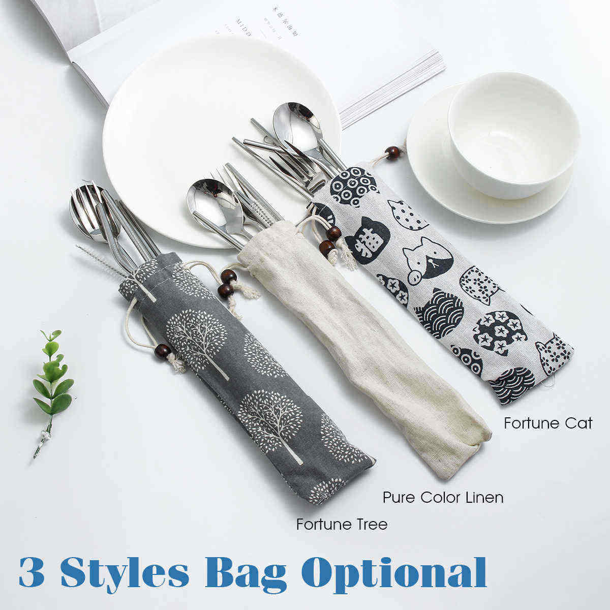 7Pcs-Reusable-Stainless-Steel-Coffee-Tea-Milk-Drinking-Straw-Fork-Chopsticks-Set-1452954