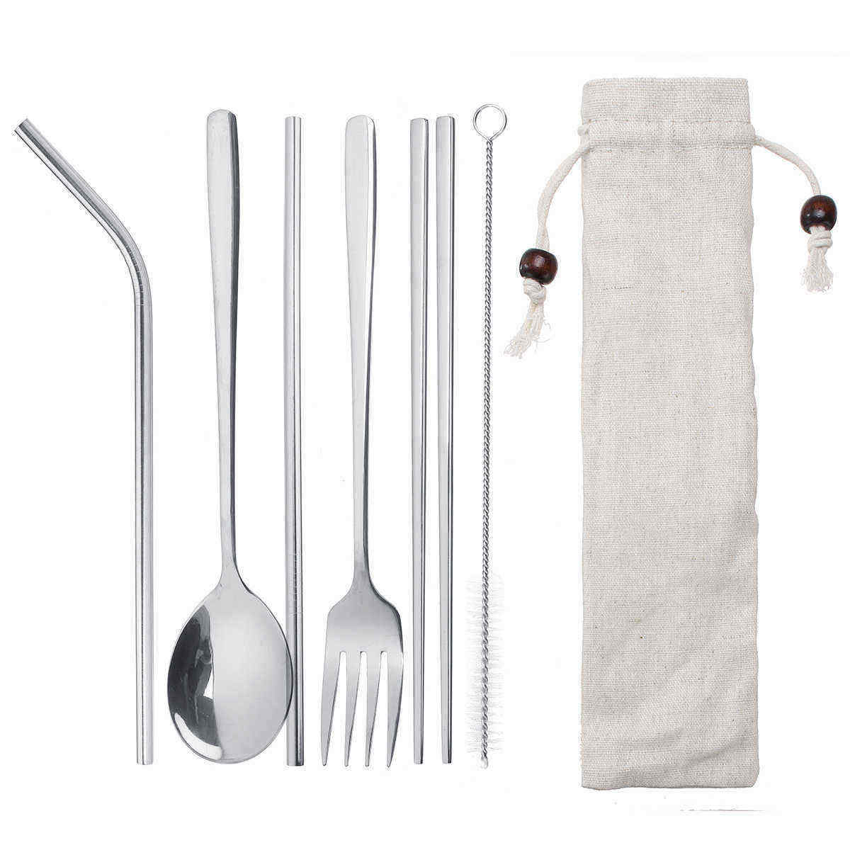 7Pcs-Reusable-Stainless-Steel-Coffee-Tea-Milk-Drinking-Straw-Fork-Chopsticks-Set-1452954