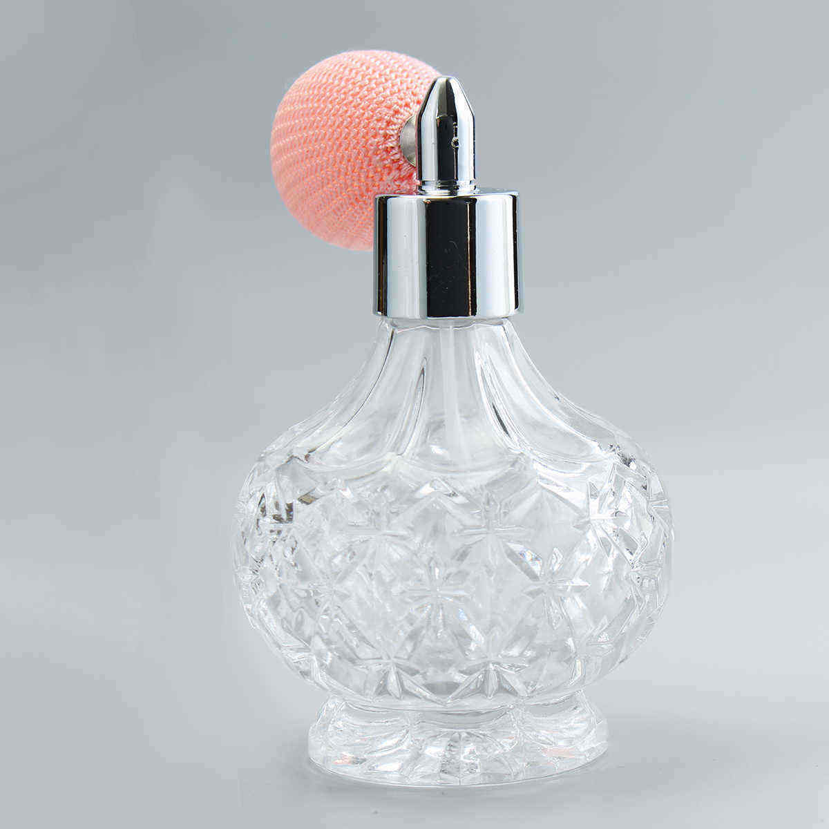 80ml-Vintage-Crystal-Glass-Spray-Atomizer-Perfume-Bottle-Clear-Long-Black-Bulb-1260911