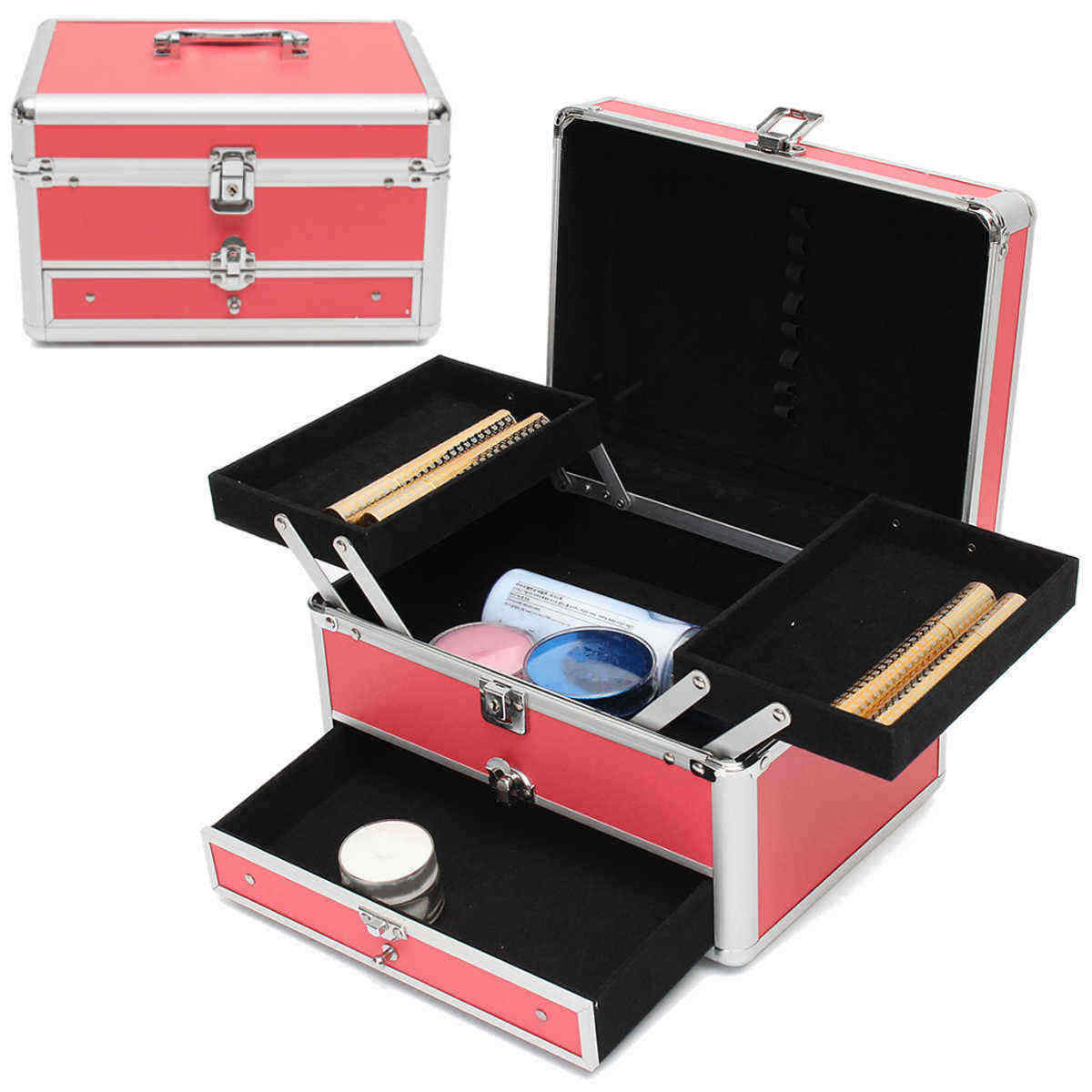 Aluminum-Pink-Makeup-Train-Case-Jewelry-Box-Nail-Polish-Cosmetic-Organizer-Storage-Handbag-1143718