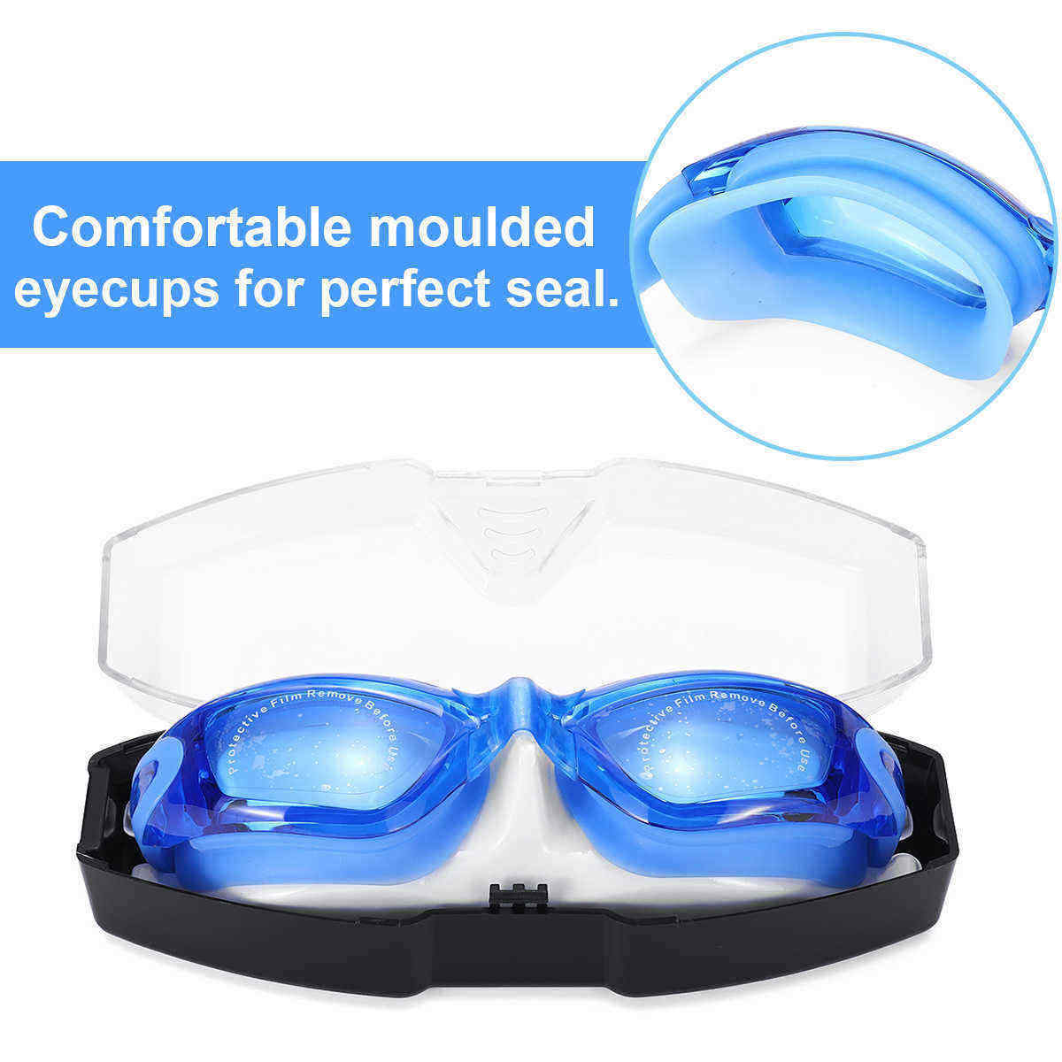 Anti-fog-Swimming-Goggles-Electroplated--Clear-Lens-Glasses-W-Earplugs-amp-Case-1543916