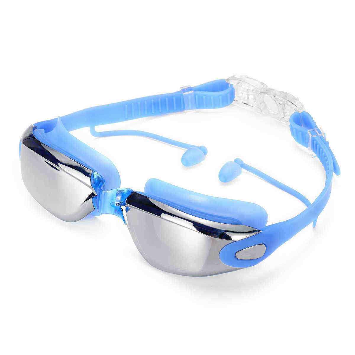 Anti-fog-Swimming-Goggles-Electroplated--Clear-Lens-Glasses-W-Earplugs-amp-Case-1543916