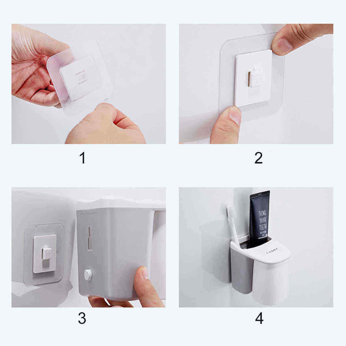 Automatic-Magnetic-Toothbrush-Holder-Cups-Wall-Mount-Stand-Bathroom-Tools-No-Punching-1405678