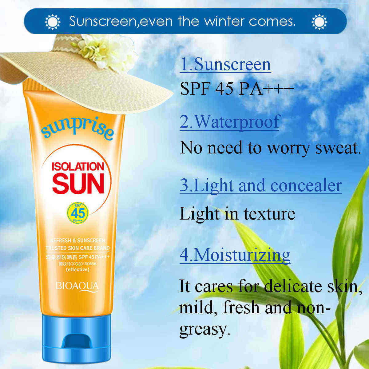 BIOAQUA-Sunscreen-SPF45-PA-Mild-Waterproof-Gel-UV-Lotion-80g-Essence-1373911